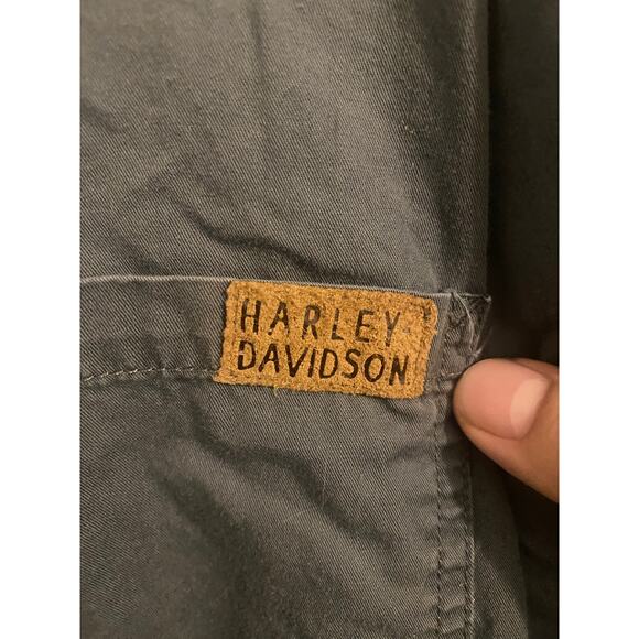 Harley Davidson Flame Ride Embroidered Designed Button Down Long Sleeve - Picture 4 of 8